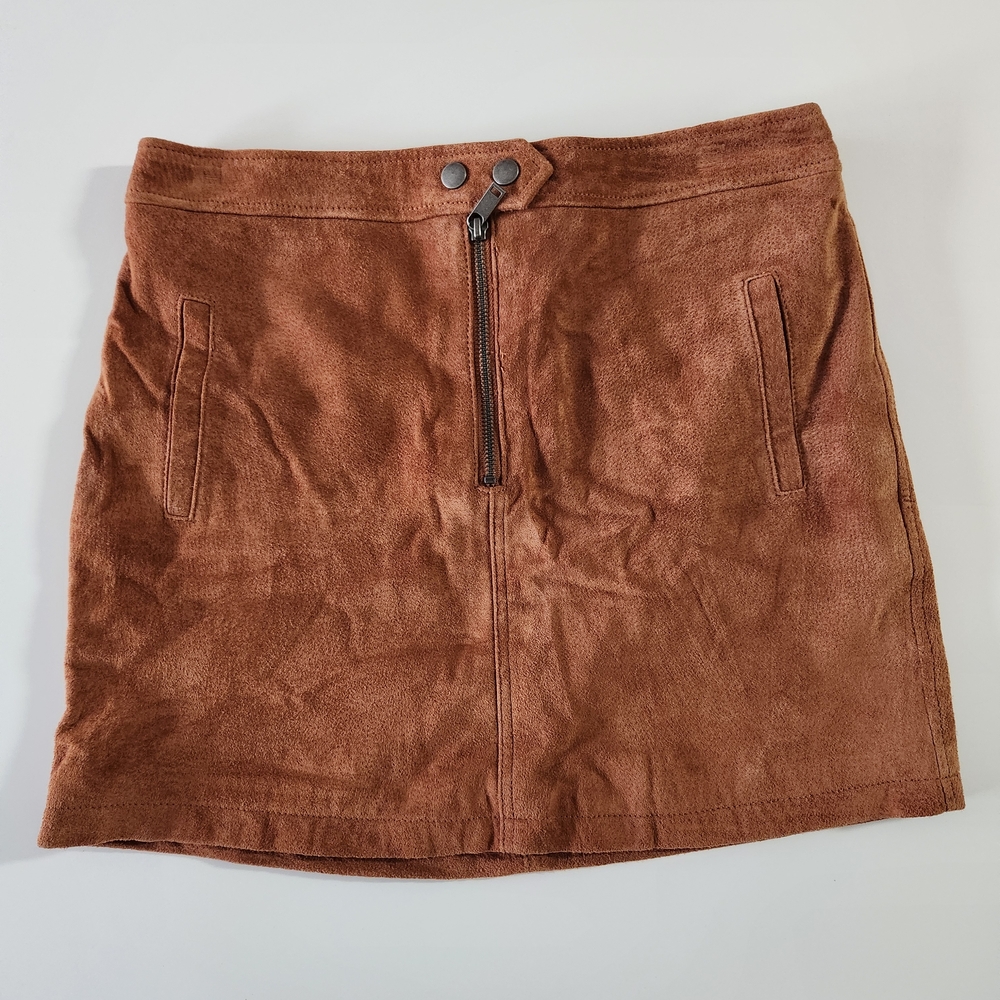 Blank NYC Brown Suede Mini Skirt